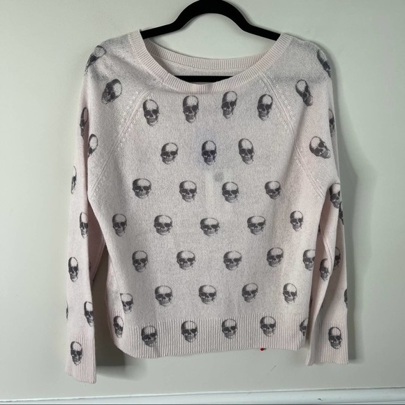 Skull Cashmere light pink crew neck sweater size XS - Picture 5 of 7